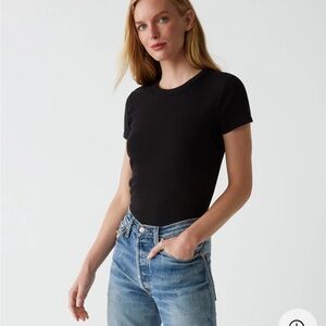 NWT Michael Stars Lexy Tee in Black size XS